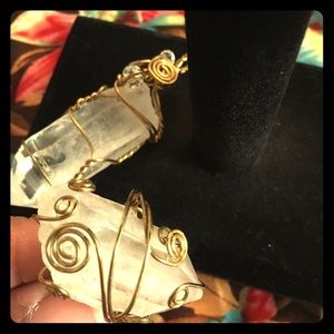 Clear Quartz Crystal Ring & Pendant